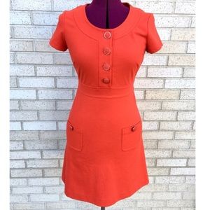 Banana Republic Orange Short Sleeve A-Line Dress